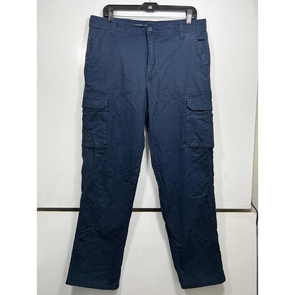 Smiths Workwear Fleece Lined Carpenter Pants 36x32  Dark Blue Outdoor Cargo Mens